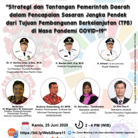 Webshare: Strategi & Tantangan Pemerintah Daerah Dalam Pencapaian Sasaran Jangka Pendek dari TPB di Masa Pandemi COVID-19