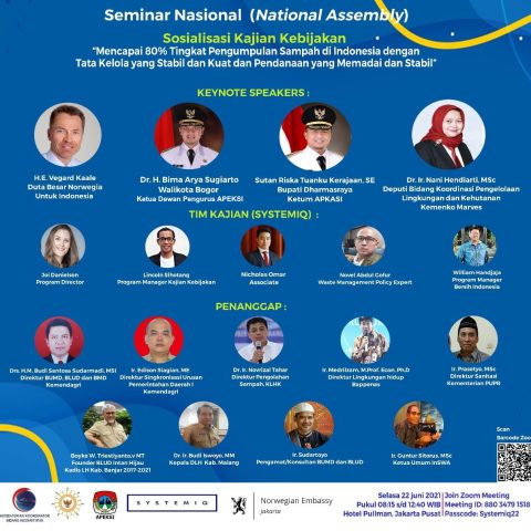 Seminar Nasional Sosialisasi Kajian Kebijakan Persampahan di Indonesia