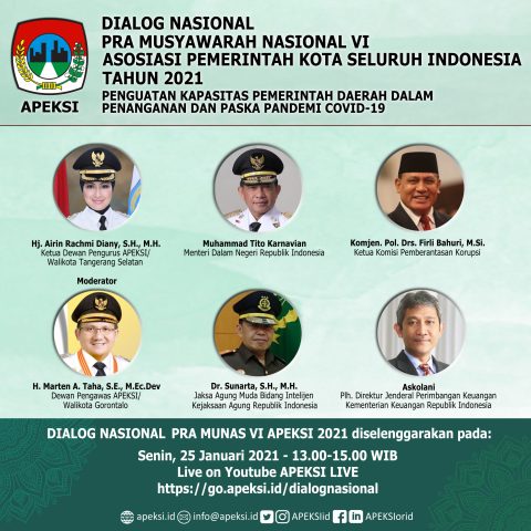 Dialog Nasional Pra Munas VI APEKSI 2021