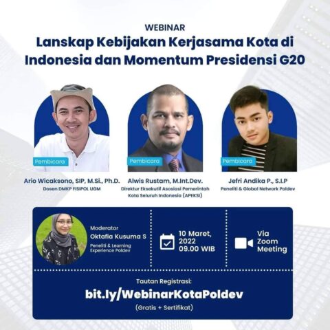 Webinar Lanskap Kebijakan Kerjasama Kota di Indonesia dan Momentum Presidensi G20