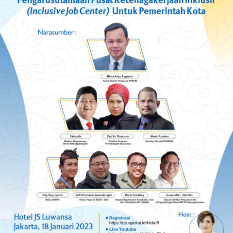 Kick-Off Inclusive Job Center pada 18 Januari 2022 di Jakarta