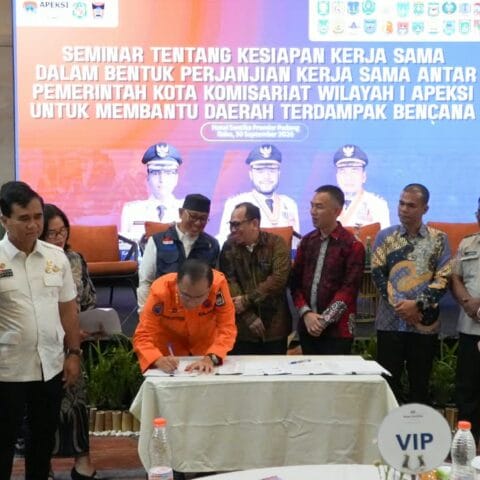 Perkuat Mitigasi: 24 Pemerintah Kota Komwil I Tanda Tangani Kerja Sama Penanggulangan Bencana